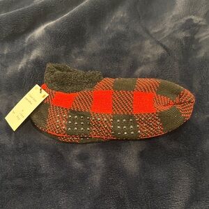 Red and Black Plaid Men's Socks